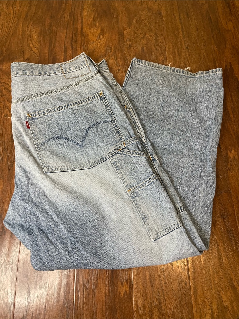 Levi's Carpenter Loose Straight Jeans Size 40x30 Light Wash Utility Denim